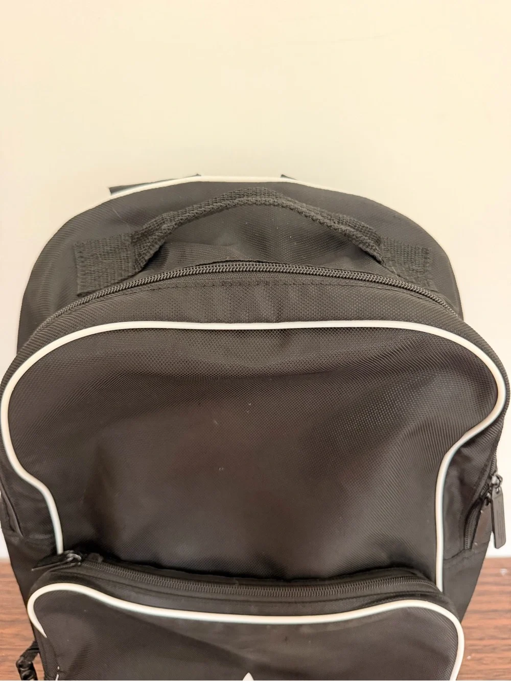 Adidas Basic Black and White Neutral Backpack w Front Trefoil Logo Unisex